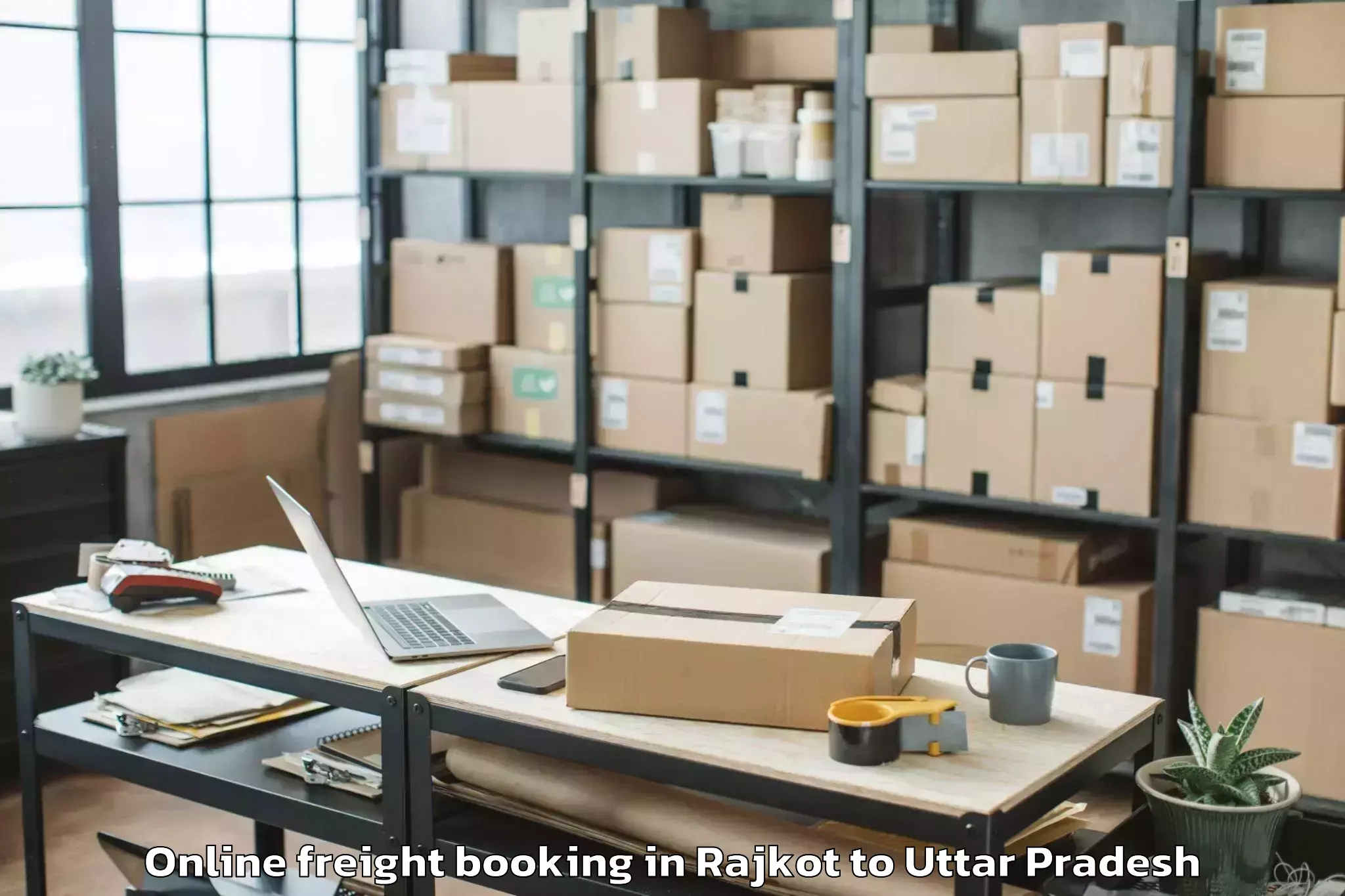 Reliable Rajkot to Bilsi Online Freight Booking